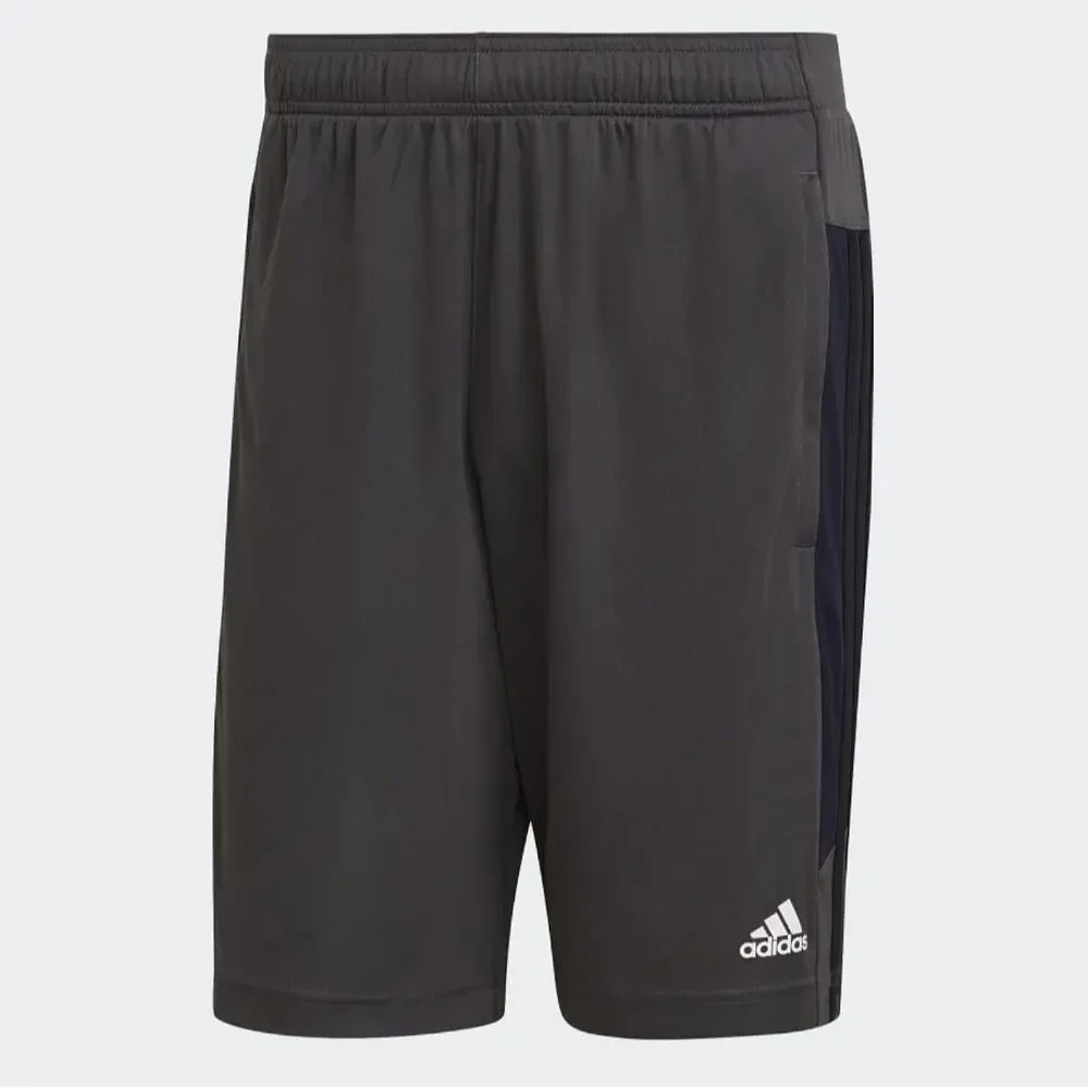 Adidas Aeroready triple stripe zip pocket athletic shorts sz S